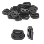 Metal Cord Lock Spring Loaded Stop Toggle Fastener - (Pack of 2)