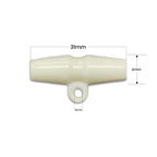 Olive Shape Plastic Toggle Shank Duffle Button - (Pack of 2)