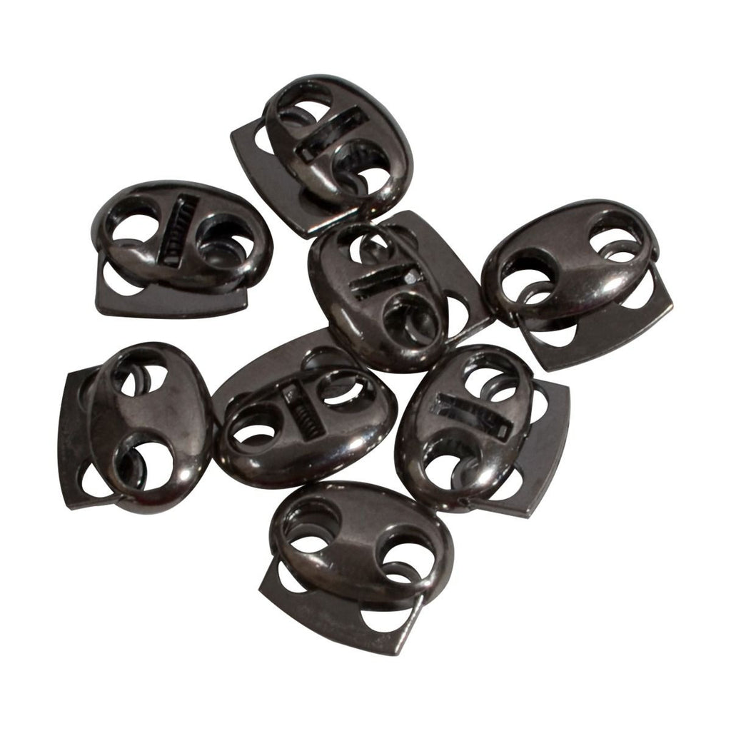 Metal Cord Lock Spring Loaded Stop Toggle Fastener - (Pack of 2)