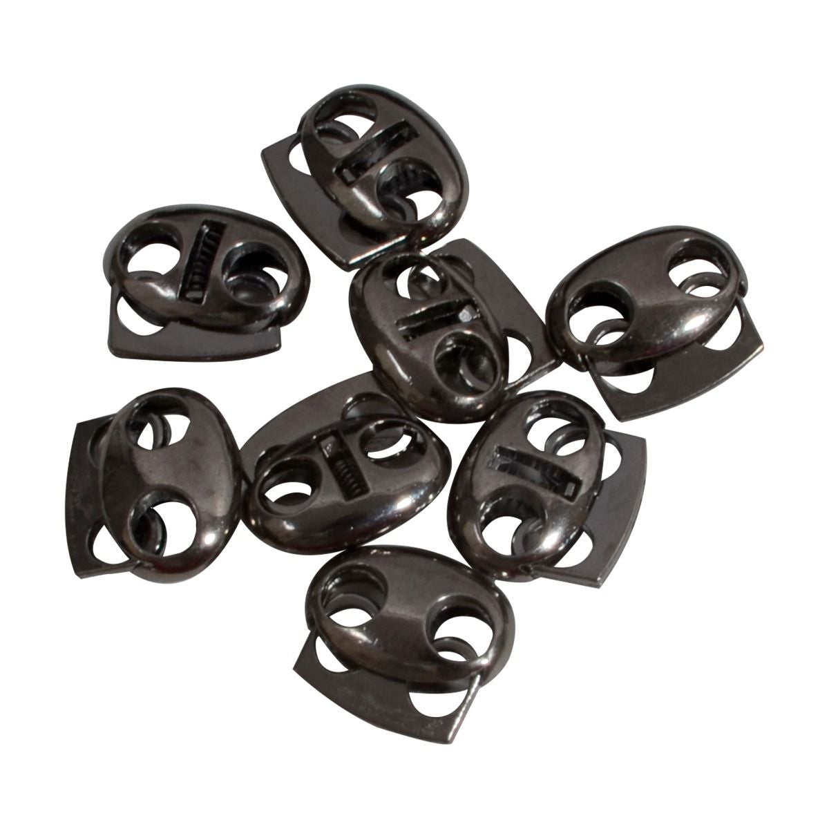 Metal Cord Lock Spring Loaded Stop Toggle Fastener - (Pack of 2)