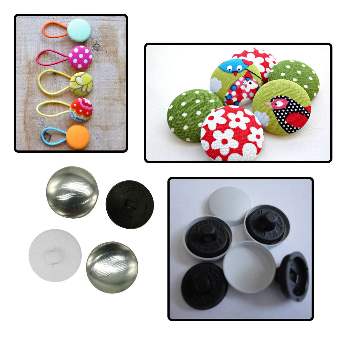 Aluminium / Plastic Button Blanks - (Pack of 50)