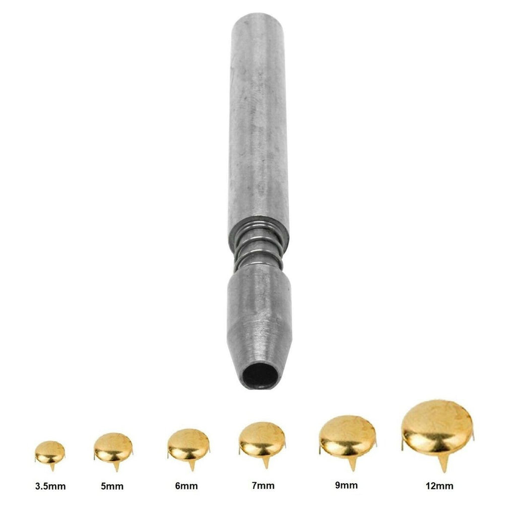 Iron Dome Head Punk Studs Rivets with Hand Tool - (Pack of 100)