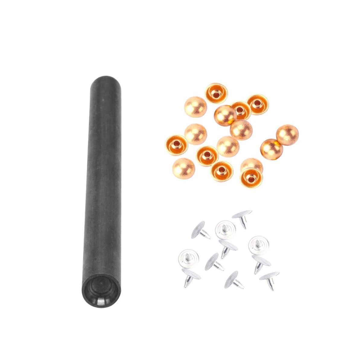 Domed Head Mushroom Studs with Fixing Hand Tool - (Pack of 100)