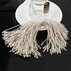 7"/20cm Cotton Hang Tag String With Fasterner - (Pack of 100)