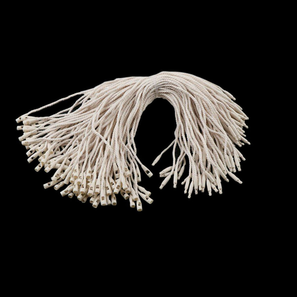 7"/20cm Cotton Hang Tag String With Fasterner - (Pack of 100)