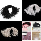 7"/20cm Cotton Hang Tag String With Fasterner - (Pack of 100)