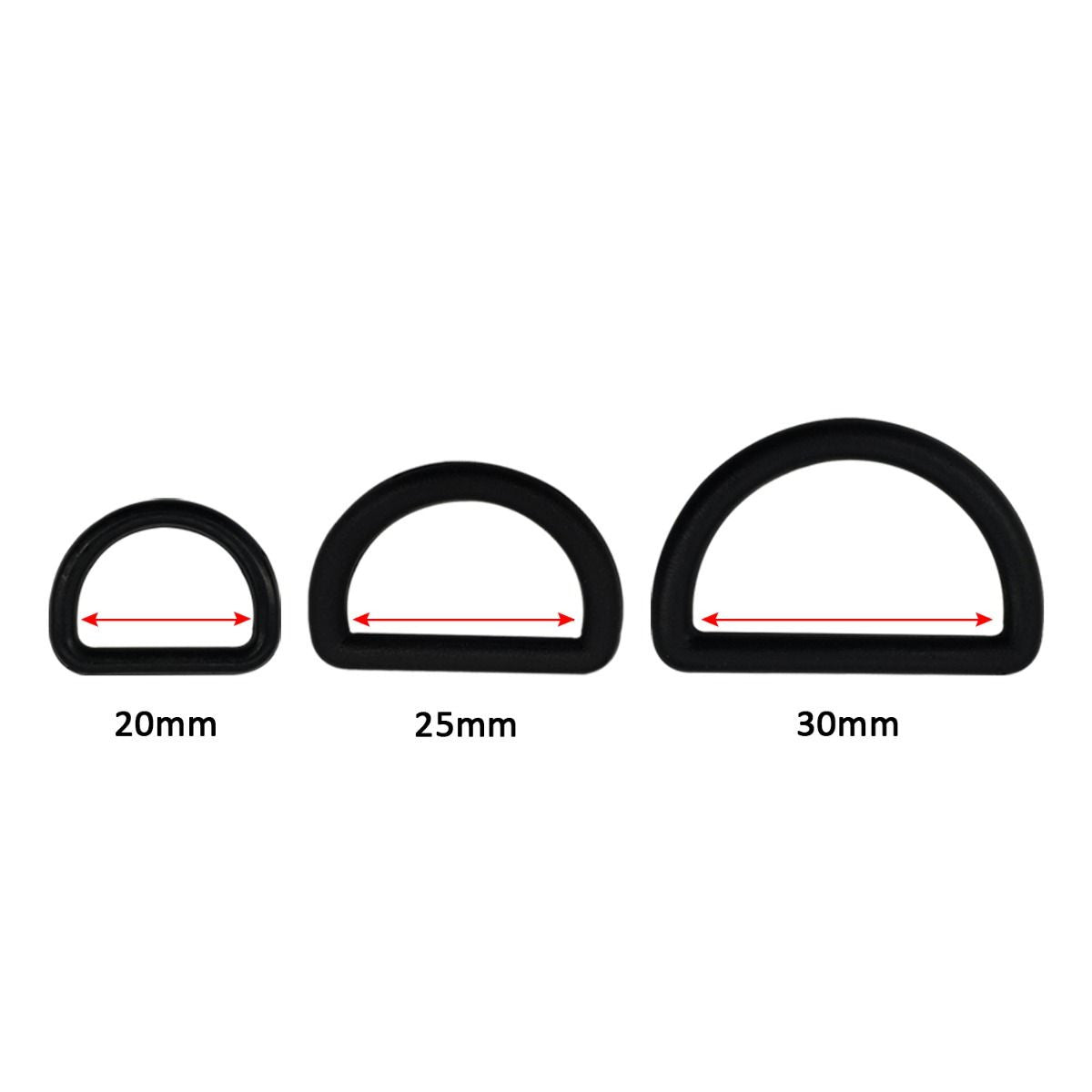 Plastic D-Rings - (Pack of 10)