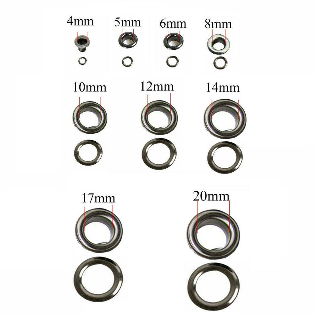 Brass Eyelets with Chrome Plating - (Pack of 100)