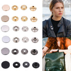 4-Part Flat Cap Press Studs (10 Sets)