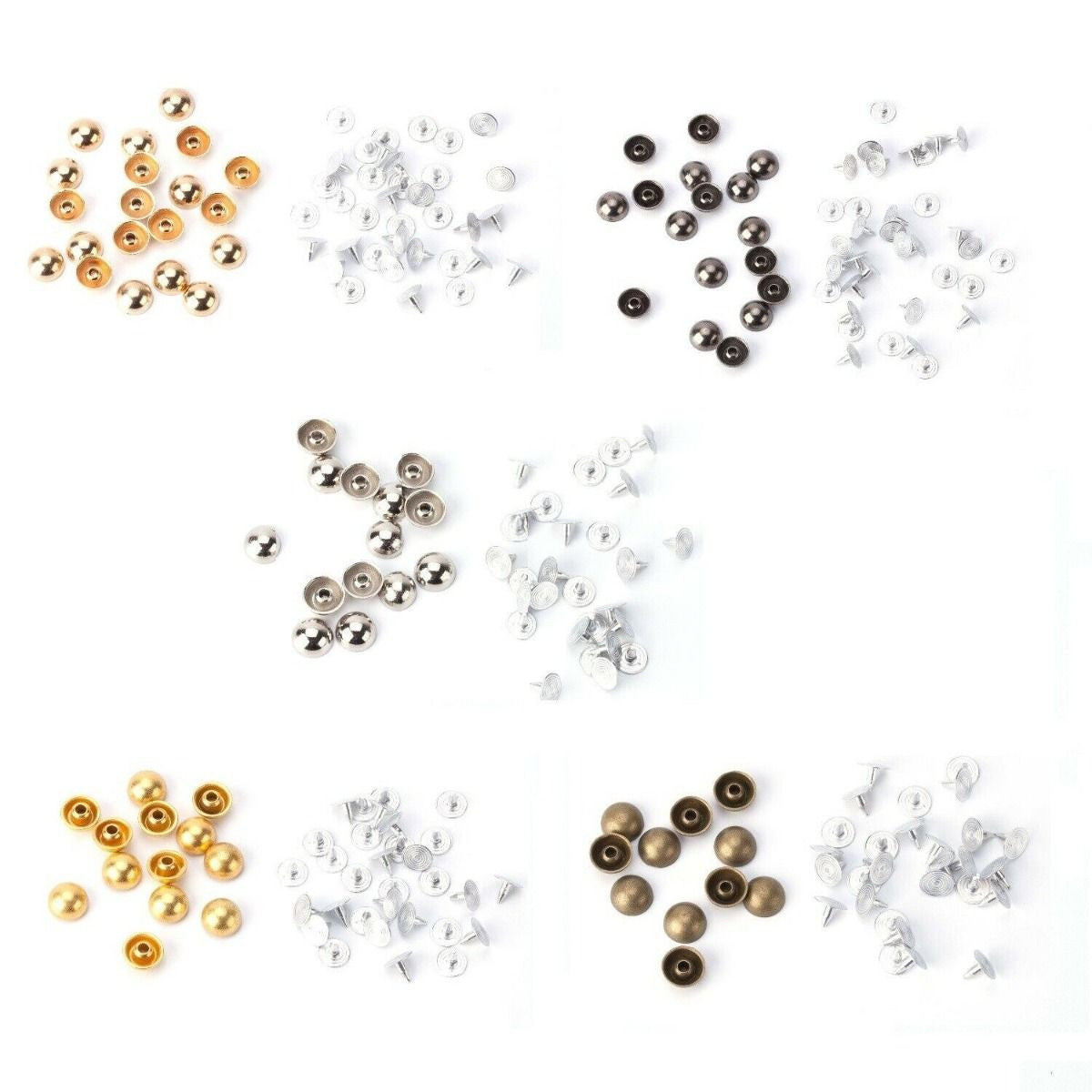 Dome Head Studs with Base Pin - (Pack of 100)