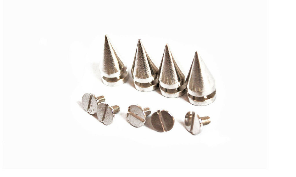 Screw Back Spike Stud Rivets (Pack of 50) - Silver