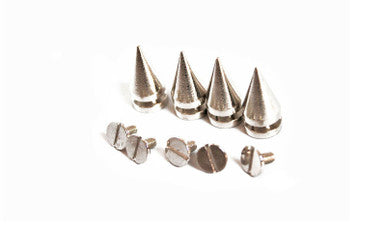 Screw Back Spike Stud Rivets (Pack of 50) - Silver