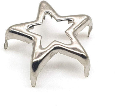 12mm Silver Star-Shaped Nail Head Studs (Pack of 50)