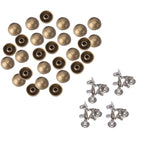 Plastic Domed Head Punk Studs with Base Pin - (Pack of 100)