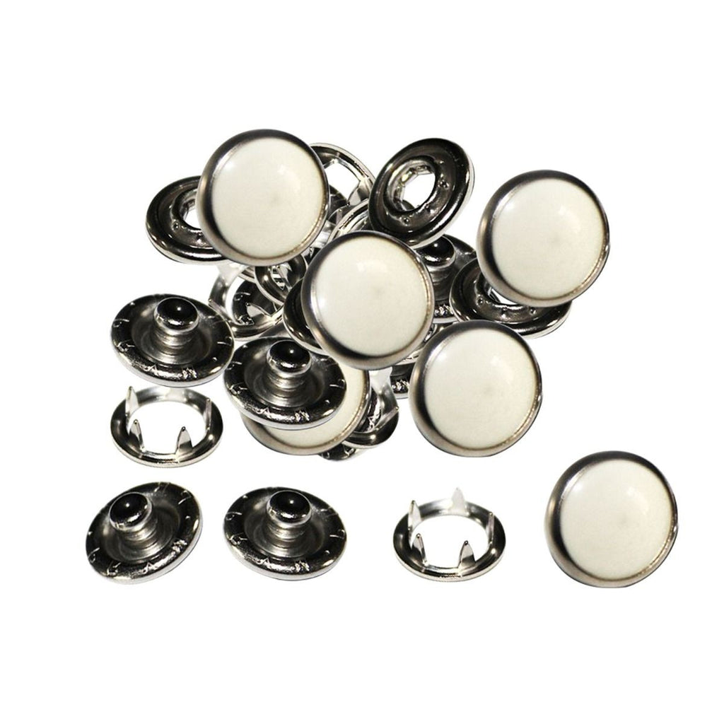9.5mm Pearl White Cap Snap Poppers