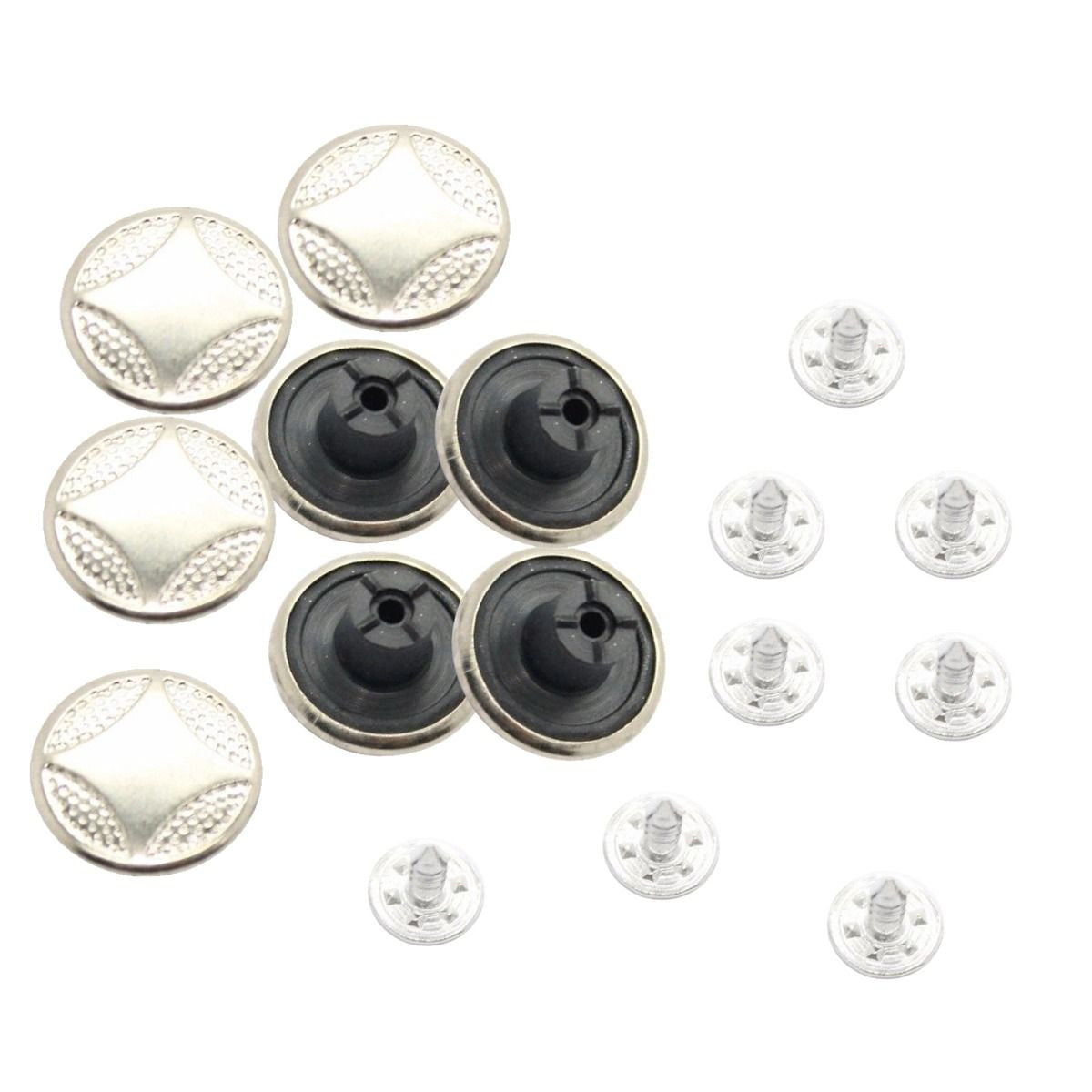 17mm, Jeans Buttons Brass Tack, Gunmetal Fume Design- Trimming Shop ...
