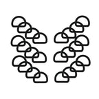 Plastic D-Rings - (Pack of 10)