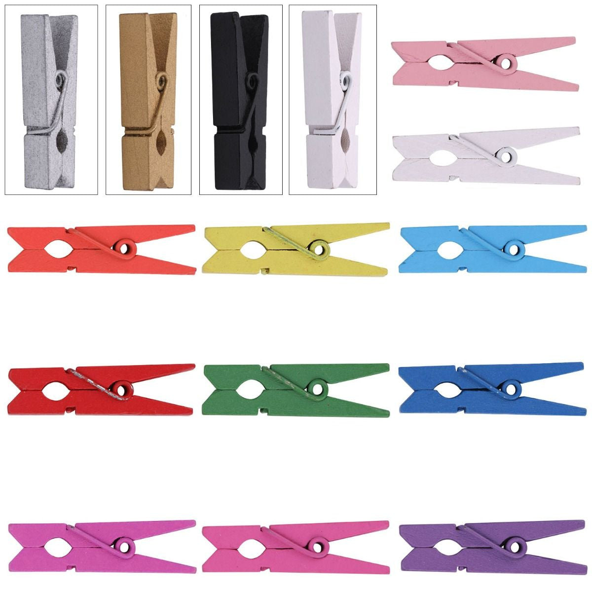 Mini Craft Wooden Pegs - (Pack of 50)