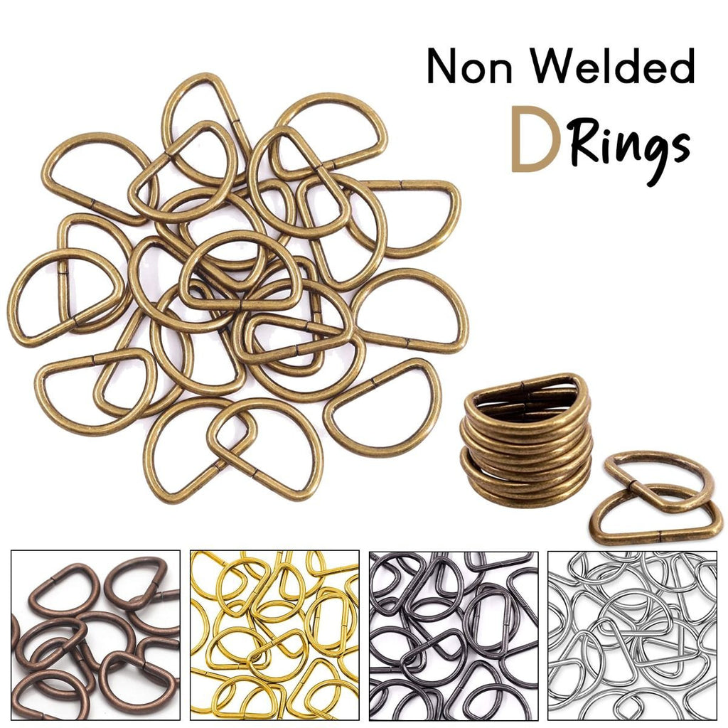 Non-Welded Metal D-Rings (Pack of 10)