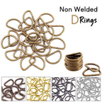 Non-Welded Metal D-Rings (Pack of 10)