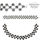 Sew-On 3-Row Diamante Motif - 290mm x 20mm