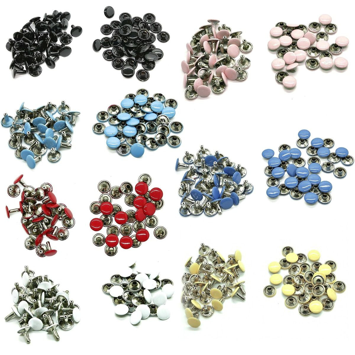 10mm Double Cap Tubular Rivets (Pack of 100)