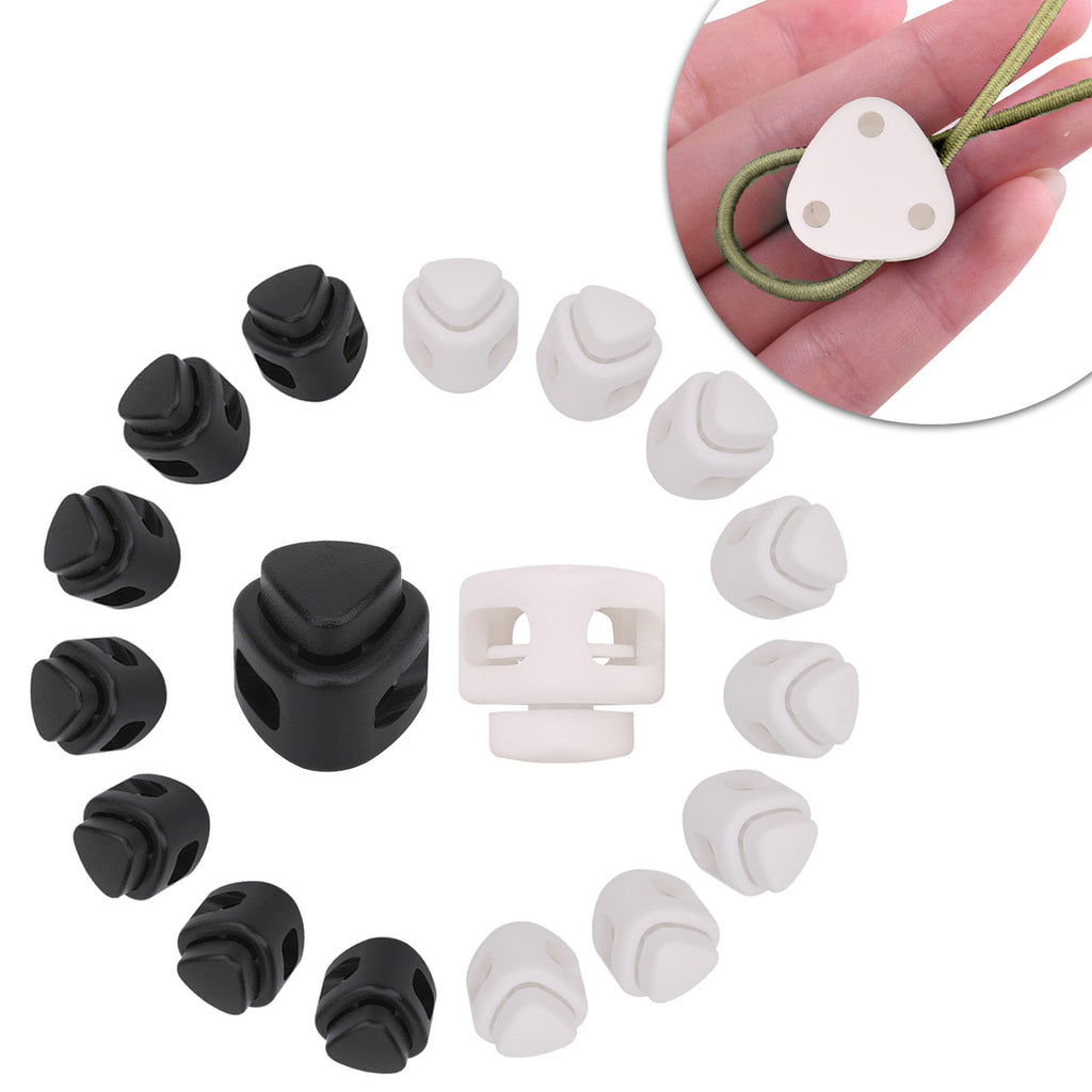 KAM Double Hole Spring Cord Toggle Stoppers (Pack of 10)