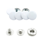 15mm S Spring Press Studs with Coloured Caps and Silver Components (10 Sets)