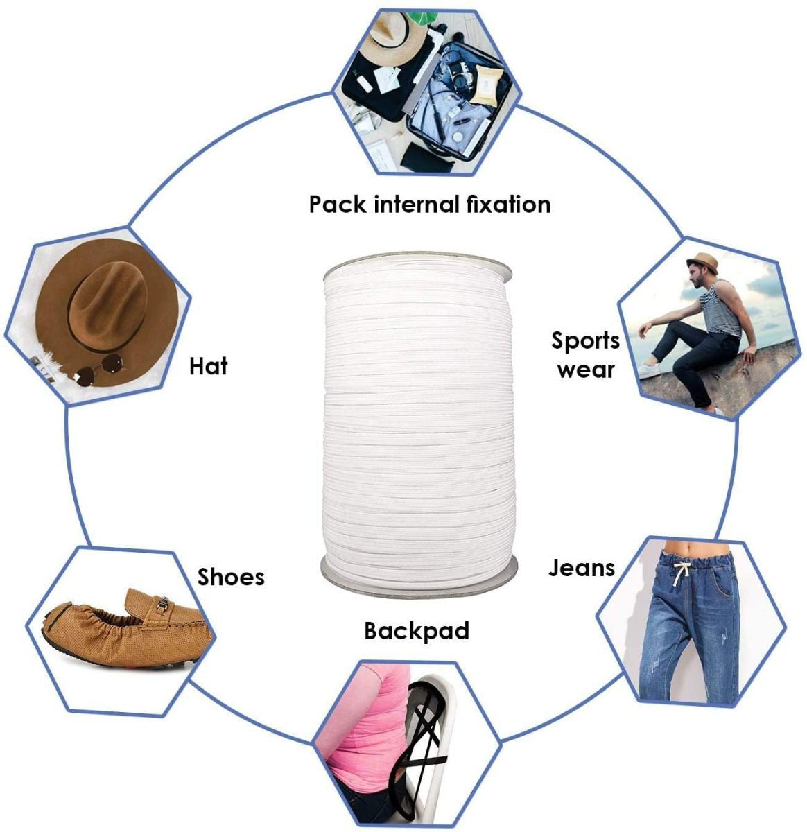 4mm Flat Elastic Cord