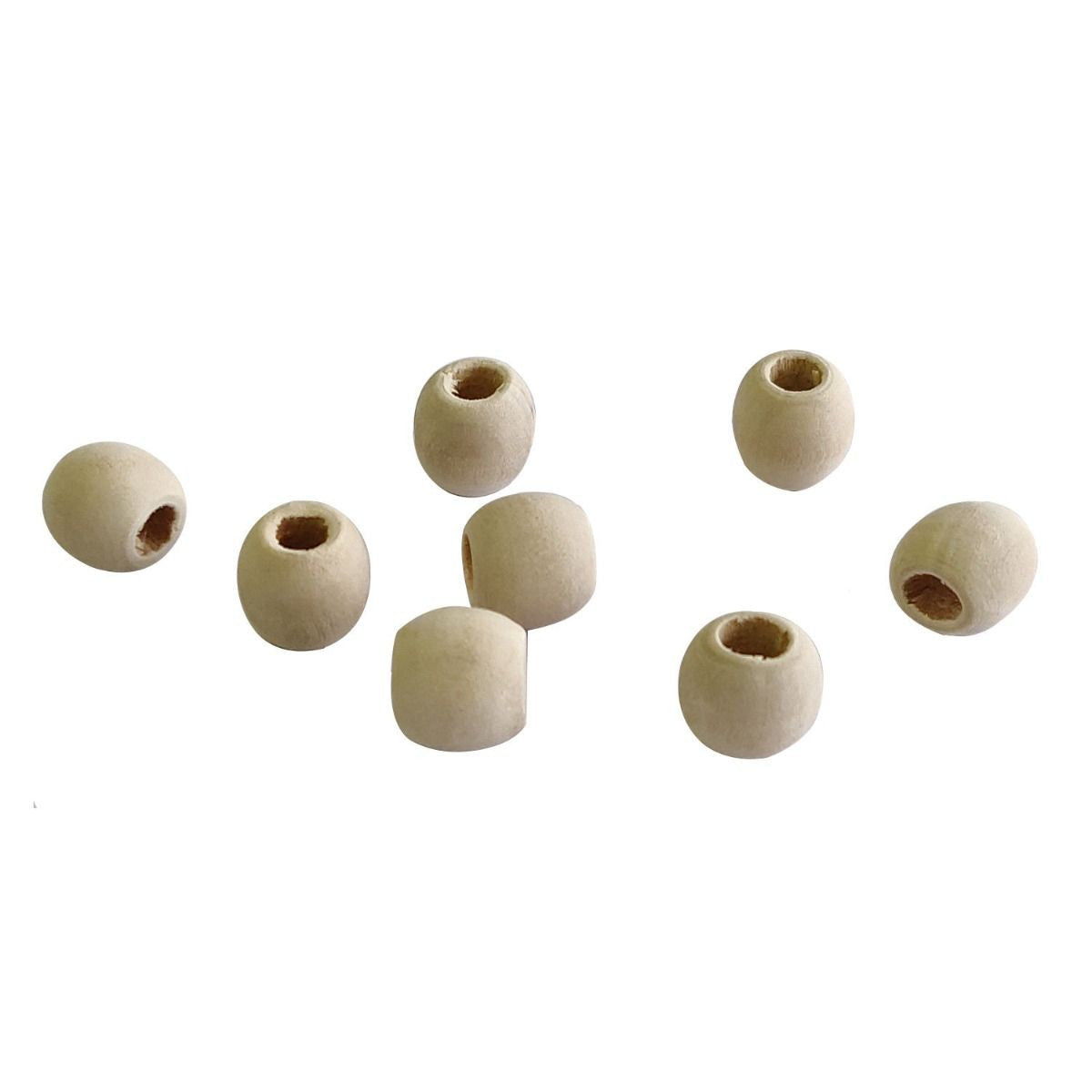 Natural Wood Oval Beads - (25 Sets)