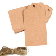 Blank Kraft Gift Tags (4cm x 7cm) - Pack of 100