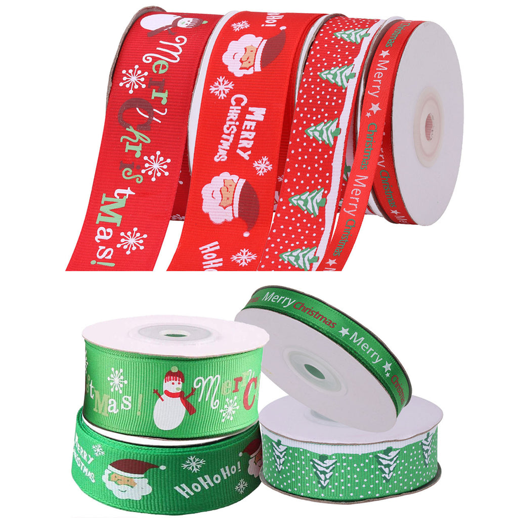 Double Sided Christmas Ribbons (Pack of 8)