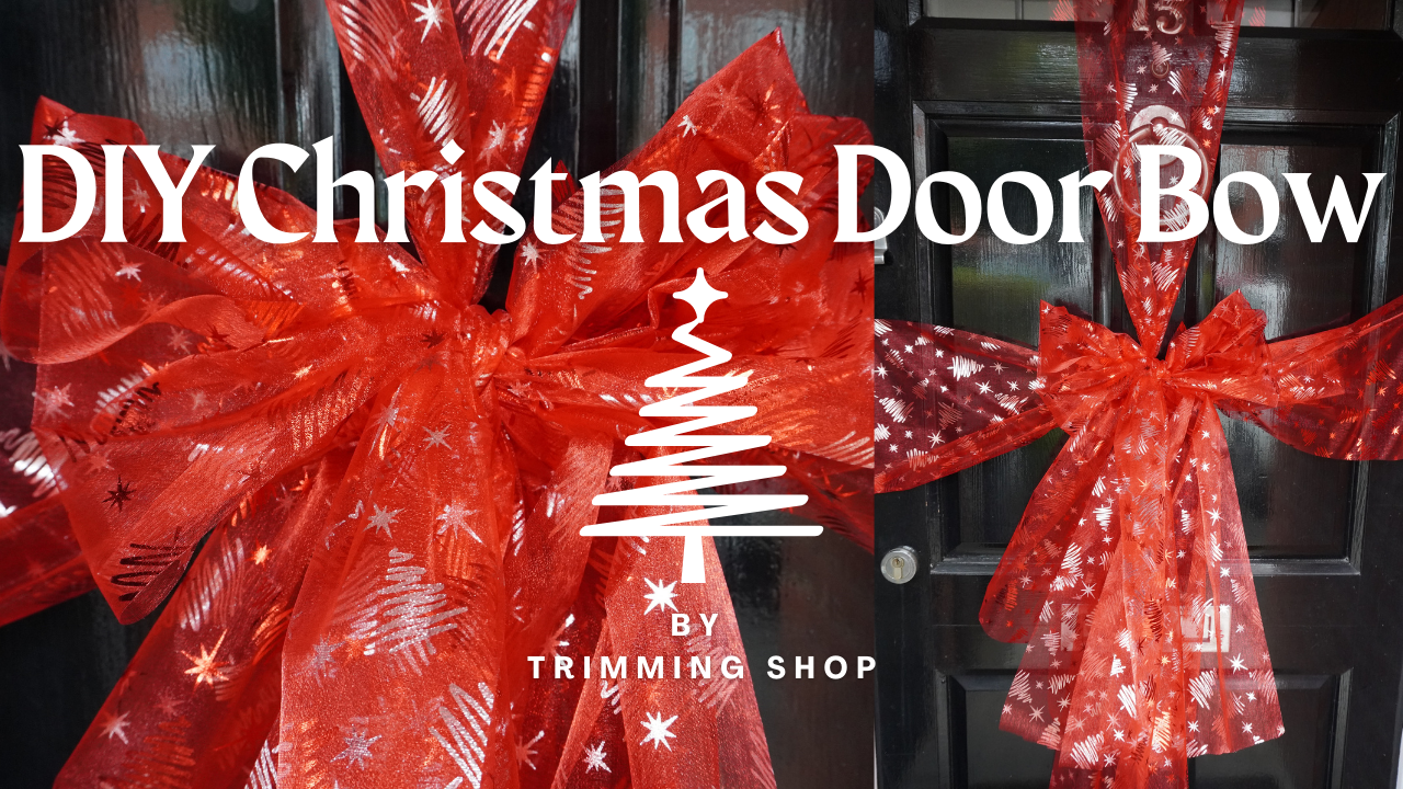 Christmas Door Bow Tutorial 